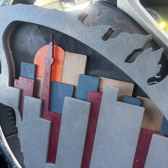 Godzilla 3D painted handmade woodcut - Picture 4 of 5